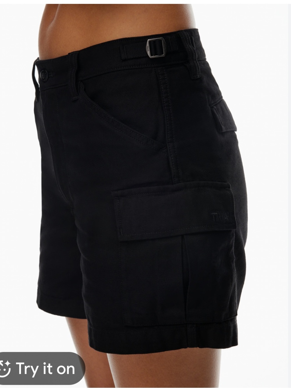 TNA from ARITZIA Cargo Supply Mid-Thigh Shorts In Black Size 4